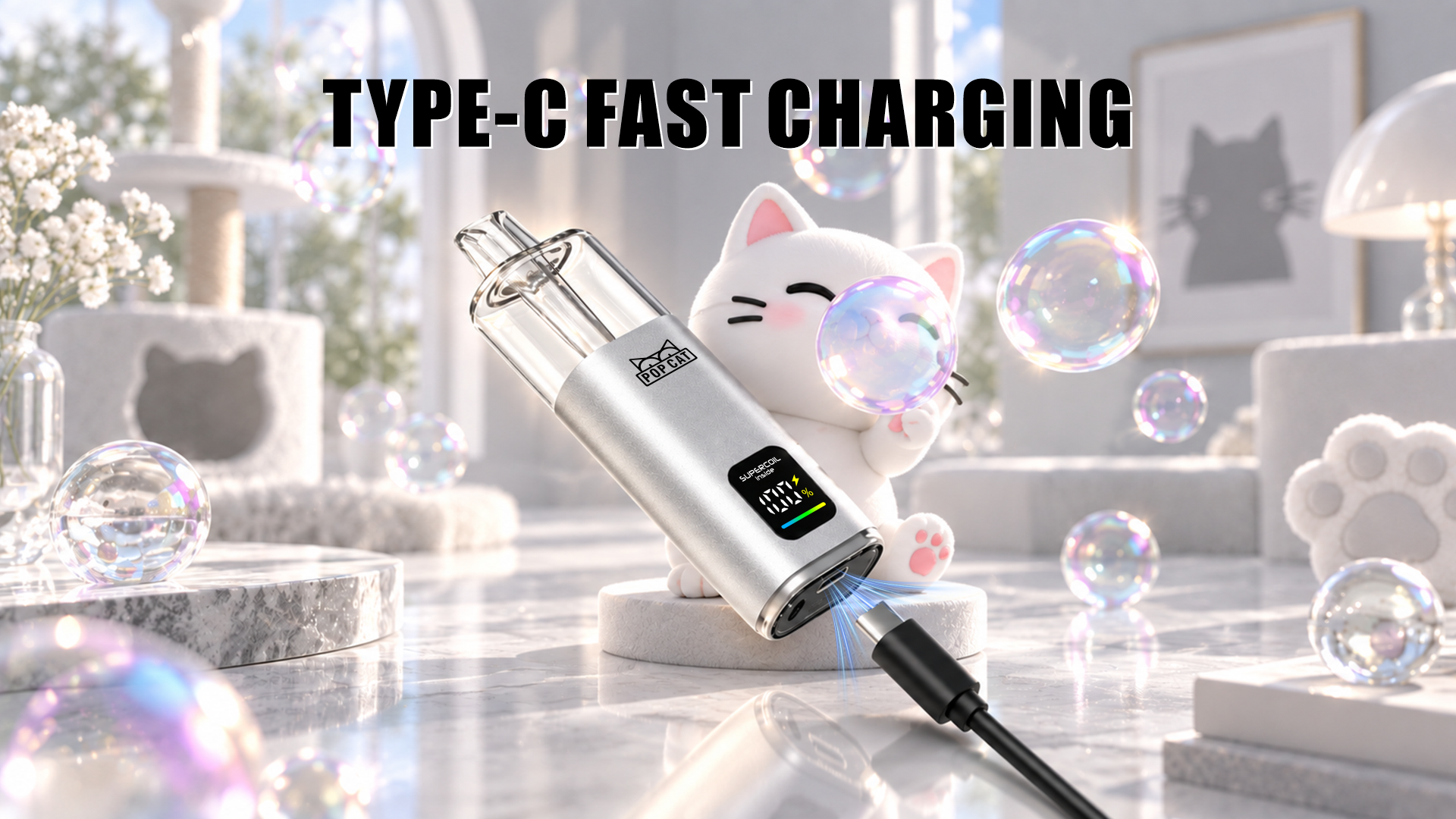 POP CAT Type-C fast charging